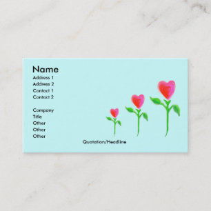 L'amour élève le carte de visite