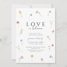 l'amour en fleurs Invitation de baby shower de mar
