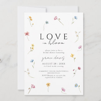 l'amour en fleurs Invitation de baby shower de mar
