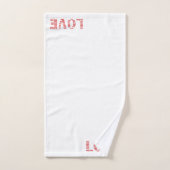 L'amour est... 1 Corinthiens 13:4-8 Verse de la Bi (Serviette à main)