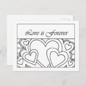 L'amour est à jamais Dessin Carte postale (Devant / Derrière)