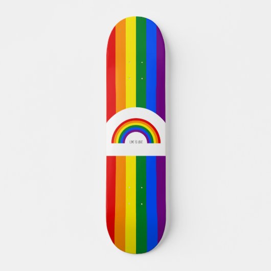 L'amour est amour arc-en-ciel skateboard (Devant)