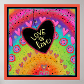 L'amour est amour Rainbow Inspirivity Poster (Devant)