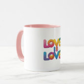 L'amour est amour Rainbow Pride Mug (Devant gauche)