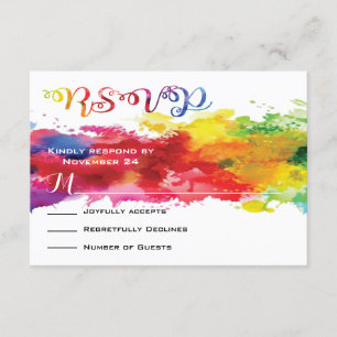 L'amour est amour Rainbow Splatter RSVP