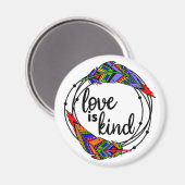 L'amour est bon Standard, 2¼ pouces Magnet circula (Recto/Verso)