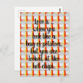 L'amour est .. Carte postale (Devant / Derrière)