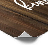 L'amour est comme sur Faux Wood | Poster (Coin)