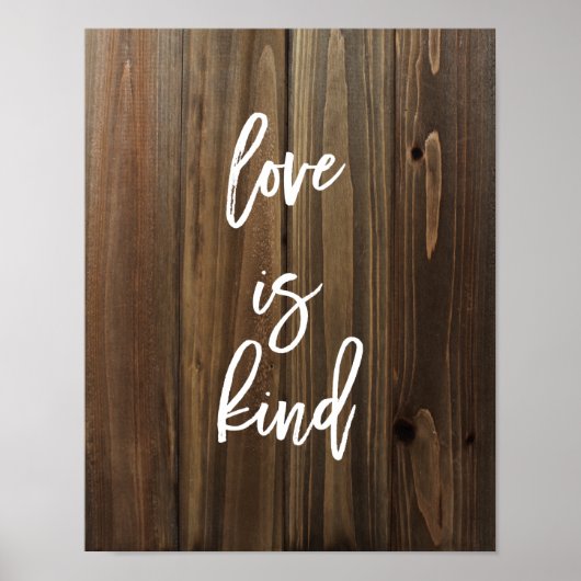 L'amour est comme sur Faux Wood | Poster (Devant)