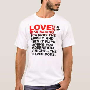 L'amour est comme un T-shirt de motocross de moto 