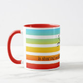 L'amour est... Couleur arc-en-ciel rayures Mug (Gauche)