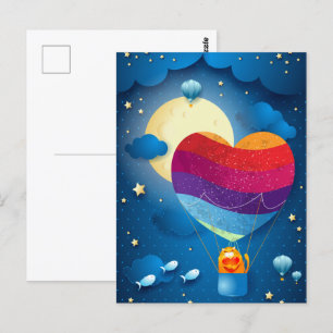 L'amour est dans la carte postale aérienne