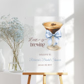 L'amour est dans la tasse Blue Bow Coffee Shower d