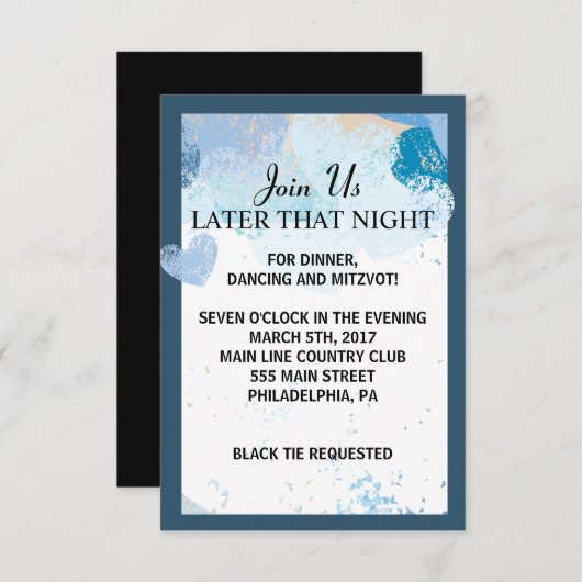 L'AMOUR EST DANS L'AIR Carte Réception Mariage Jui (Devant / Derrière)