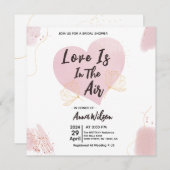 L'Amour Est Dans L'Air Des Invitations De Douche N (Devant / Derrière)