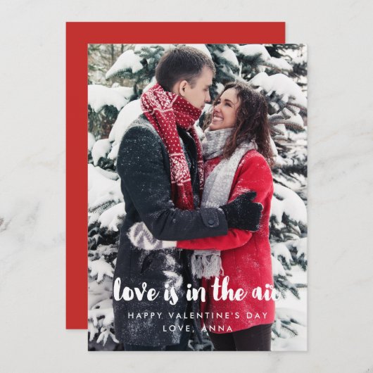 L'amour est dans l'air la carte de la Saint Valent (Devant / Derrière)