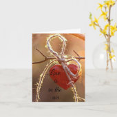 ***L'AMOUR EST DANS L'AIR SUR NOTRE CARTE ANNIVERS (Fleur jaune)