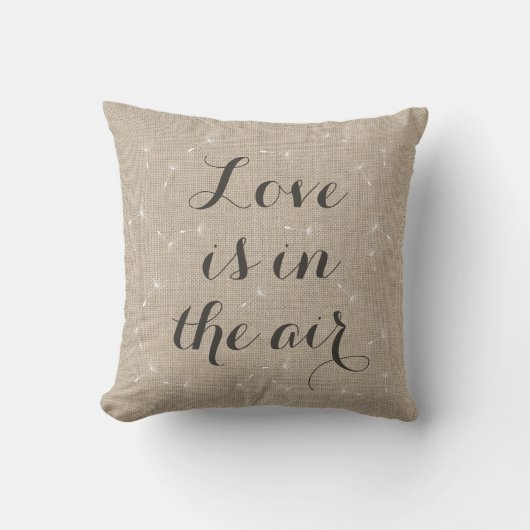 L'amour est dans le coussin d'Air Burlap (Recto)