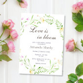 L'amour est dans le jardin en fleurs Invitation de