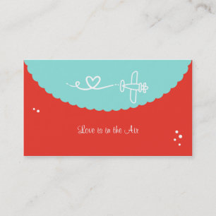 L'amour est dans les cartes de visite d'air