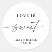 L'amour est douceur Faveur Sticker Étiquette (Devant)