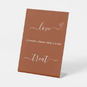 L'amour est doux brûlé orange mariage signe gâteau (Recto)