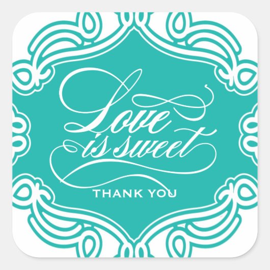 L'amour est doux Mariage Favor Stickers (Devant)