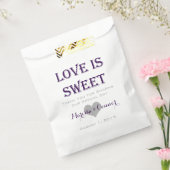 L'Amour Est Doux Mariage Violet foncé Sacs (Scellé)