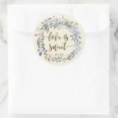 l'amour est doux stickers de faveur boho bleu flor (Sac)