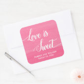 L'amour est doux Stickers Mariage rose Aquarelle (Enveloppe)