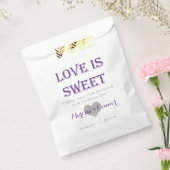 L'amour est doux violet Mariage sacs (Scellé)