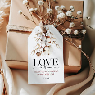 L'amour est en fleur Étiquette de cadeau pour la f