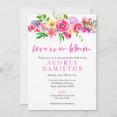 L'Amour Est En Fleur Floral Invitations De Douche  (Devant)