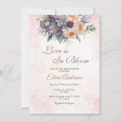 L'amour est en fleur Floral nuptiale invitation do (Devant)