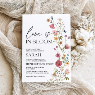 L'amour est en fleur   Invitation de douche nuptia