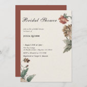 l'amour est en fleur nuptiale invitations de douch (Devant / Derrière)