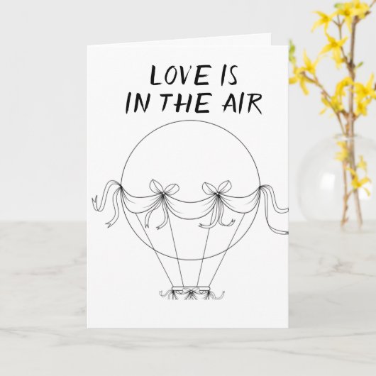 **L'AMOUR** EST EN L'AIR **SUR NOTRE CARTE ANNIVER (Fleur jaune)