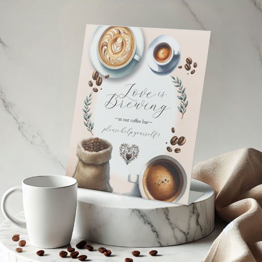 L'amour est en train d'infuser Panneau de comptoir