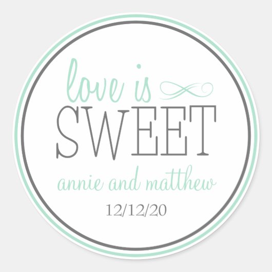 L'amour est Étiquette doux (vert / gris) (Devant)