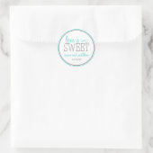 L'amour est Étiquette sucré (Turquoise / gris) (Sac)