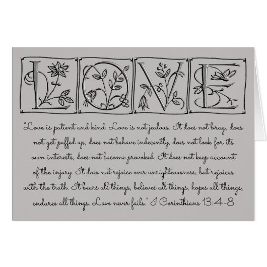 L'amour est Fails~Scripture~Wedding (Devant Horizontal)