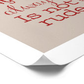 L'amour est..... Impression d'art typographique (Coin)