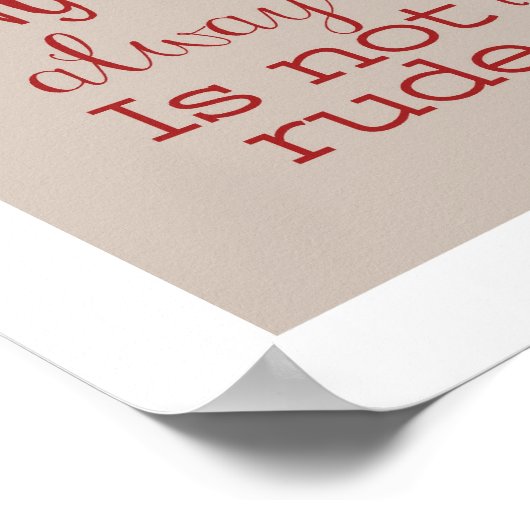 L'amour est..... Impression d'art typographique (Coin)