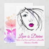 L'amour est la Carte de remerciements divine (Devant / Derrière)