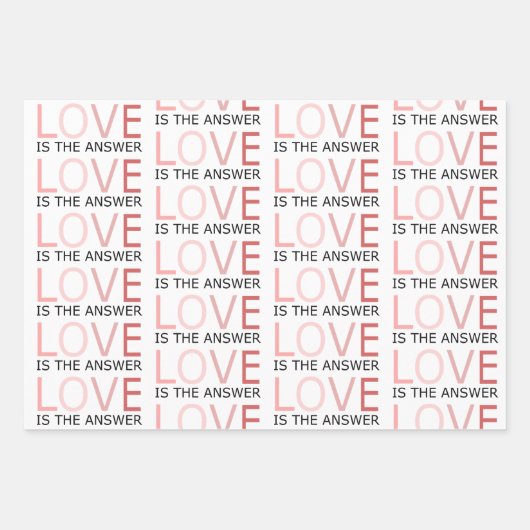 L'Amour Est La Réponse Enveloppant Papier Set (Devant 3)