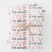 L'Amour Est La Réponse Enveloppant Papier Set (En situation)