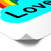 L'amour est l'amour - affiche LGBT Rainbow (Coin)