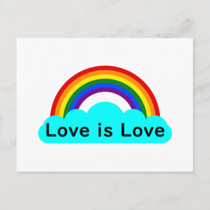 L'amour est l'amour - Carte postale arc-en-ciel LG