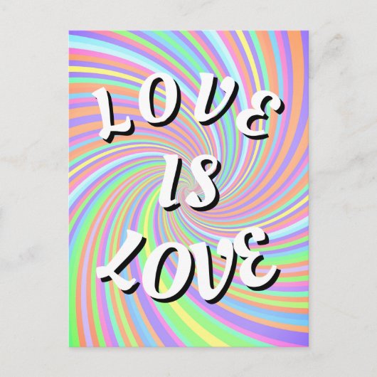 L'amour est l'amour Carte postale de la Fierté (Devant)