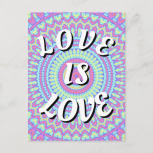 L'amour est l'amour Carte postale de la fierté